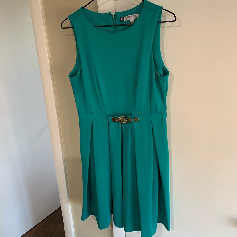 Jennifer Lopez Dress with Gold Belt